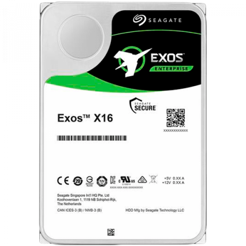Hard Disk Server Seagate Exos X16, 16TB, SED, SATA, 256MB, 3.5inch, Bulk