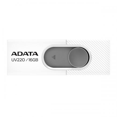 Memorie USB Flash Drive ADATA UV220 16Gb, USB 2.0, alb