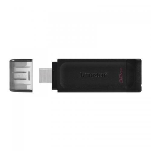 Stick memorie Kingston DataTraveler 70 32GB, USB 3.2 tip-C, Black