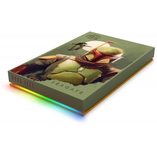 Hard Disk Portabil Seagate Boba Fett Special Edition FireCuda, 2TB, USB 3.0, Green