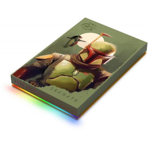 Hard Disk Portabil Seagate Boba Fett Special Edition FireCuda, 2TB, USB 3.0, Green