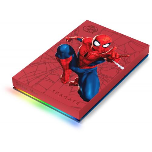 Hard Disk Portabil Seagate Spider-Man Special Edition FireCuda, 2TB, USB 3.0, Red