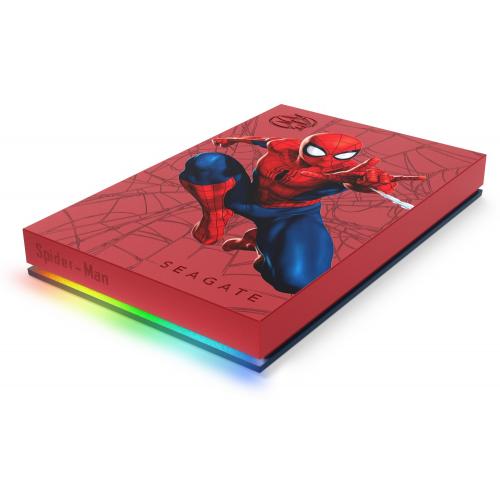 Hard Disk Portabil Seagate Spider-Man Special Edition FireCuda, 2TB, USB 3.0, Red