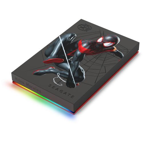 Hard Disk Portabil Seagate Miles Morales Special Edition FireCuda, 2TB, USB 3.0, Black