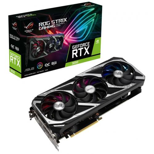 Placa video ASUS GeForce RTX 3050 ROG Strix OC LHR 8GB GDDR6 128-bit