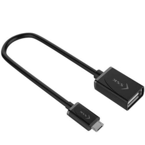 Cablu de date SSK SU2M003-BK, USB 2.0 - micro USB, 0.15m, Black