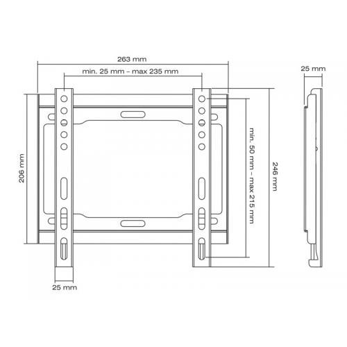 Suport de perete Tracer 888 LCD/LED, 23 - 42inch, Black