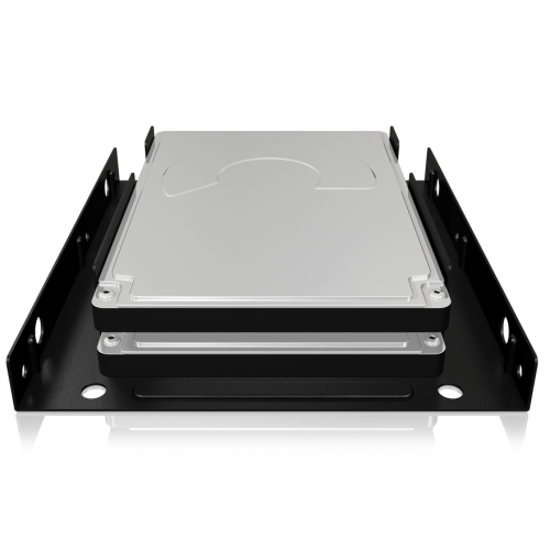 Suport montare HDD/SSD Raidsonic IcyBox, 2x 2.5inch in 3.5inch, Black