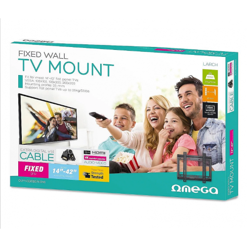 Suport TV Omega, 14-42inch, Black + Cablu HDMI