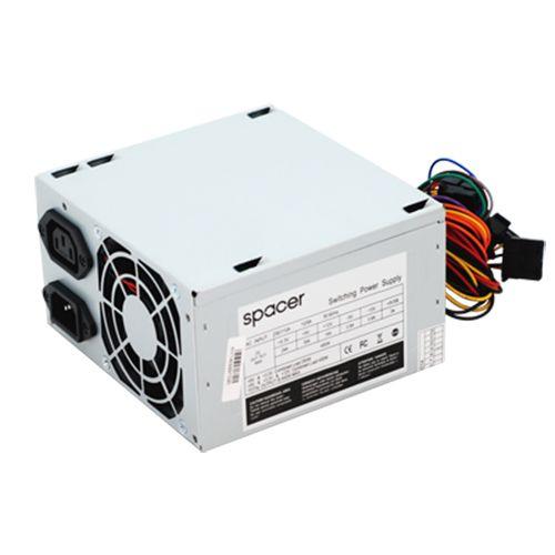 Sursa Spacer ATX  550, 300W for 550 Desktop PC, fan 120mm, PFC activ, protectii SCP/OPP/OTP/OVP/UVP, 1x PCI-E (6+2), 3x SATA, 1x EPS (4+4), retail box, „SPS-ATX-550”