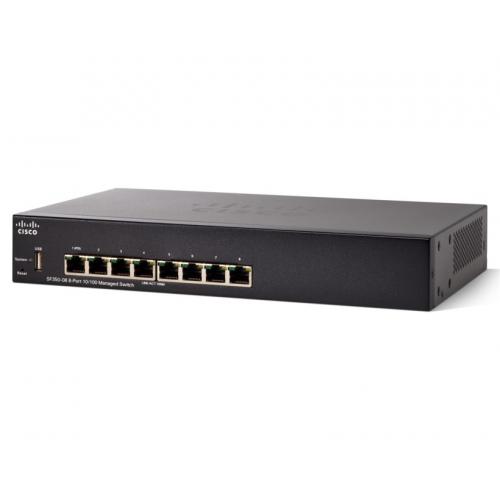 Switch Cisco SF350-08-K9, 8 porturi