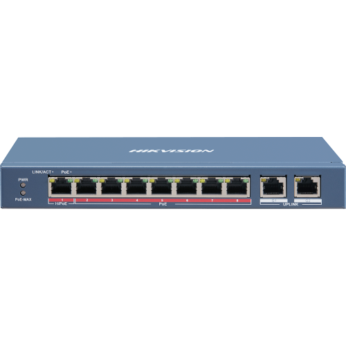 Switch Hikvision DS-3E0310HP-E, 8-port, PoE