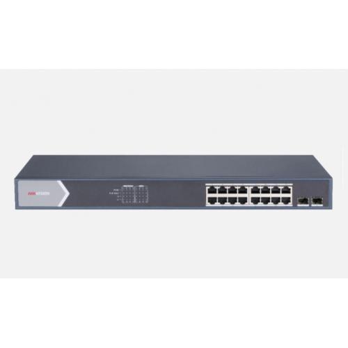 Switch Gigabit DS-3E1518P-SI, L2, 16-Port, PoE