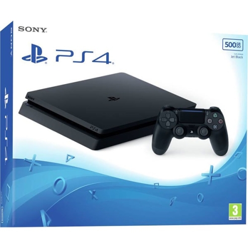Consola Sony PlayStation 4 Slim, 500GB, Jet Black
