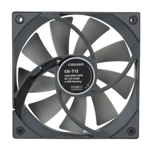 Ventilator Thermalright TL-C14C-S Cogage T12, 120mm, Black