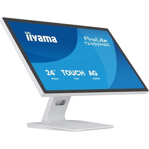 Monitor LED Touchscreen Iiyama T2452MSC-W1AG, 24 inch Touch, 1920 x 1080 pixeli, 5 ms GTG, White