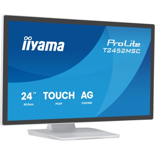 Monitor LED Touchscreen Iiyama T2452MSC-W1AG, 24 inch Touch, 1920 x 1080 pixeli, 5 ms GTG, White