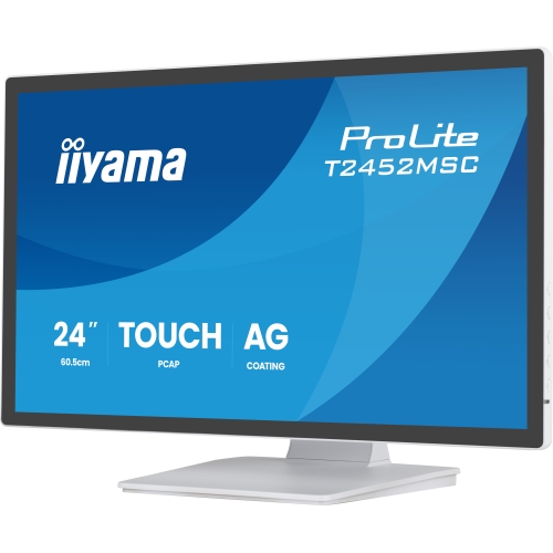 Monitor LED Touchscreen Iiyama T2452MSC-W1AG, 24 inch Touch, 1920 x 1080 pixeli, 5 ms GTG, White
