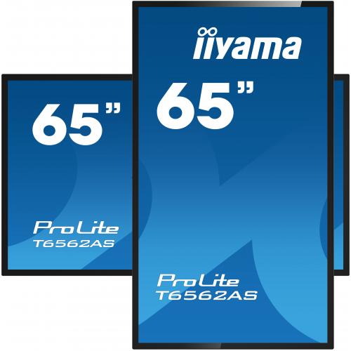 Display Interactiv Iiyama T6562AS-B1, 65inch, 3840x2160pixeli, Android OS, Black