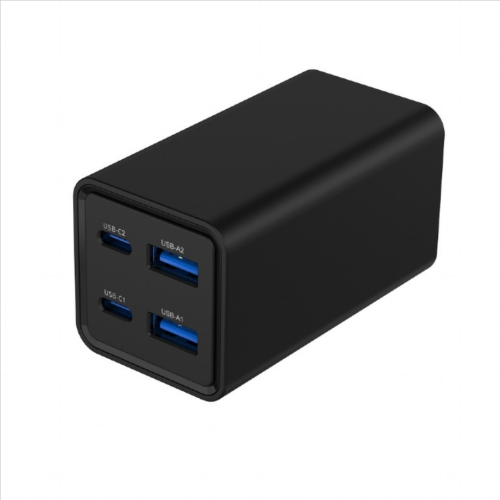 Incarcator retea Gembird TA-UC-2A2C-PD65-01-BK, 2 x USB-A, 2 x USB-C, 65 W, Black