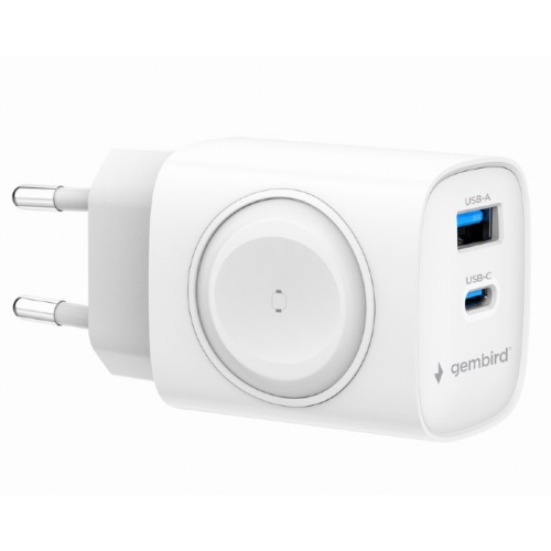 Incarcator retea Gembird TA-UC-PDQCW20-01-BK, 1 x USBA, 1 x USB-C, 20W, White