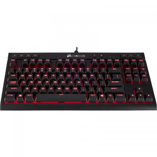 Tastatura Corsair K63 Compact Red LED Cherry MX Red, USB, Black