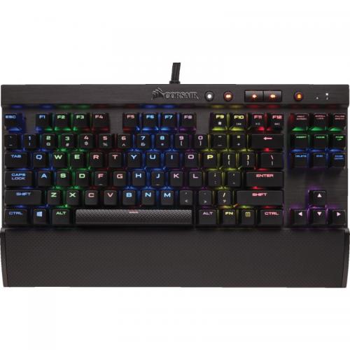 Tastatura Corsair K65 RGB LED RAPIDFIRE Cherry MX Speed, USB, Black