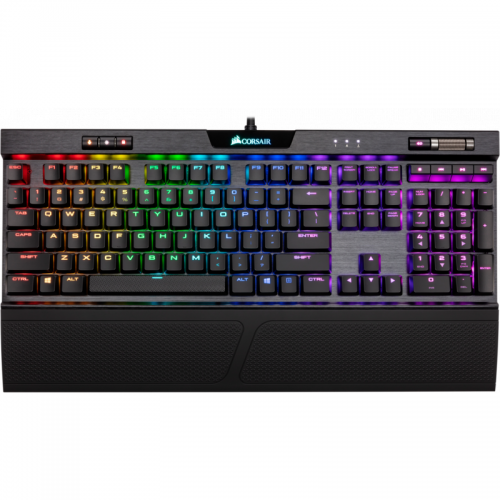 Tastatura Corsair K70 RAPIDFIRE RGB LED MK.2 Cherry MX Low Profile Speed Mechanical, USB, Black