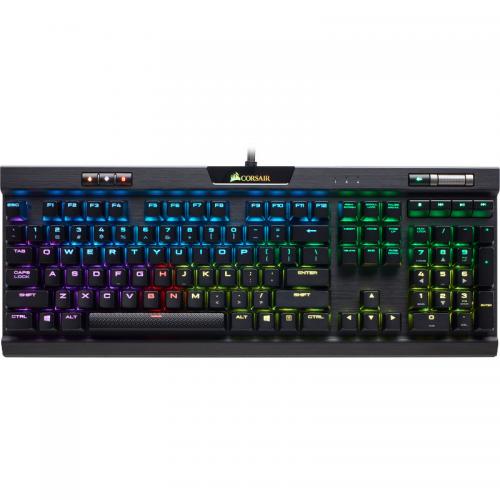 Tastatura Corsair K70 RGB LED MK.2 RAPIDFIRE Cherry MX Speed, USB, Black