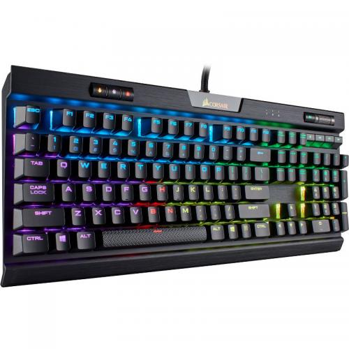 Tastatura Corsair K70 RGB LED MK.2 RAPIDFIRE Cherry MX Speed, USB, Black