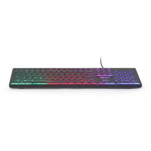 Tastatura Gembird KB-UML-01, RGB LED, USB, Black