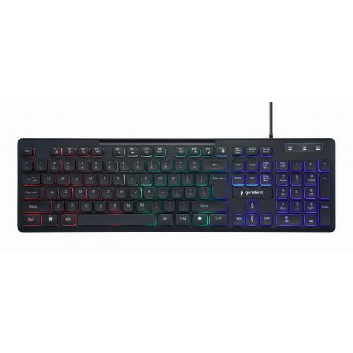 Tastatura Gembird KB-UML-02, RGB LED, USB, Black