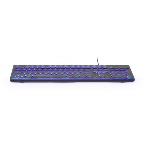 Tastatura Gembird KB-UML3-01, 3-color LED, USB, Black