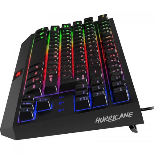 Tastatura Natec Fury Hurricane TKL, RGB LED, USB, Black
