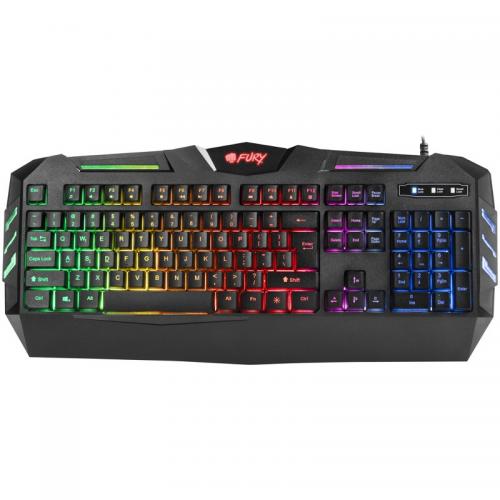 Tastatura Natec Fury Spitfire, RGB LED, USB, Black