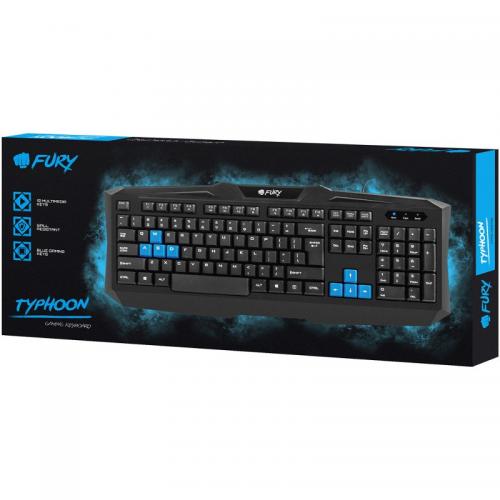 Tastatura Natec Fury Typhoon, USB, Black