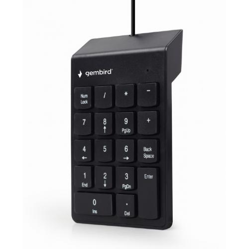 Tastatura numerica Gembird KPD-U-02, USB, Black