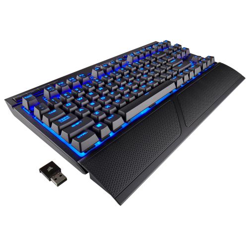 Tastatura Wireless Corsair K63 Blue LED Cherry MX Red, USB, Black