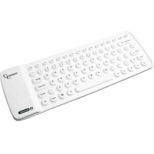 Tastatura Wireless Gembird Flexible KB-BTF1-W-US, Bluetooth, White
