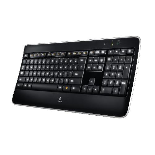 Tastatura Wireless Logitech K800, White LED, USB, Black