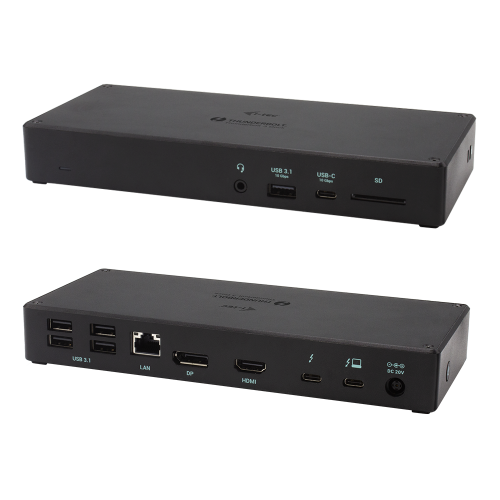 Docking Station I-tec TB3TRIPLEDOCKPD, Black