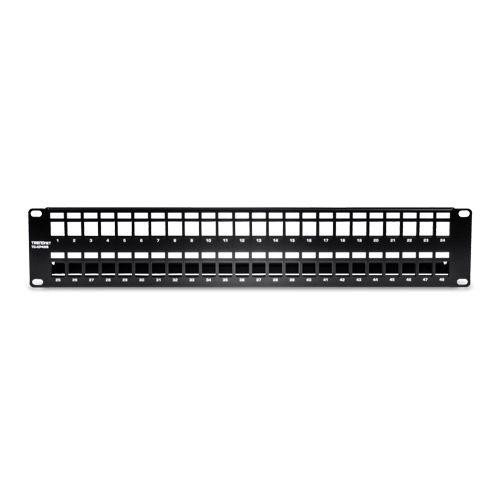 Patch Panel TRENDnet TC-KP48S, 19inch, 48 porturi, Black