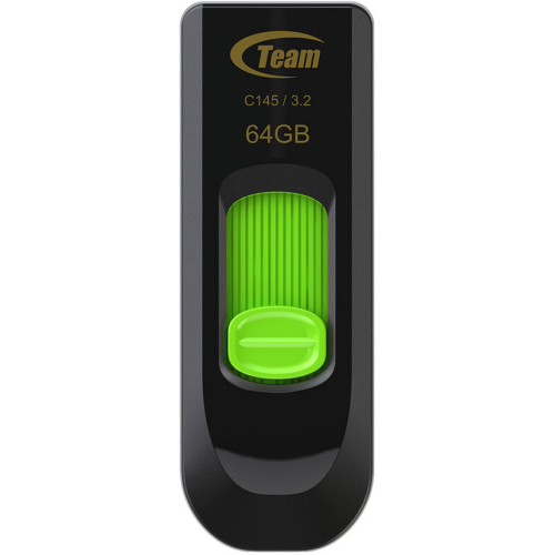 Stick Memorie TeamGroup C145, 64GB, USB-A 3.0, Black-Green