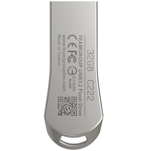 Stick Memorie TeamGroup C222, 32GB, USB-A 3.0, Silver