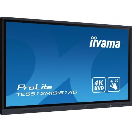 Display Interactiv Iiyama Seria ProLite TE5512MIS-B1AG, 55inch, 3840x2160pixeli, Black