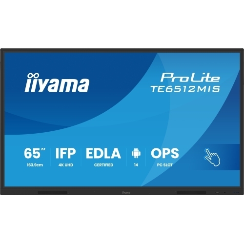 Display Interactiv Iiyama Seria ProLite TE6512MIS-B4AG, 65 inch, 3840 x 2160 pixeli, Black