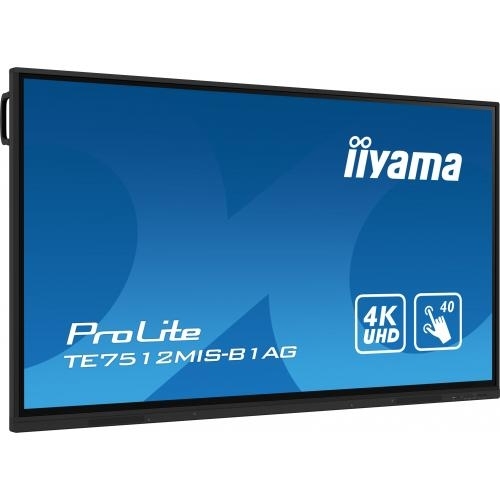 Display Interactiv Iiyama Seria ProLite TE7512MIS-B1AG, 75inch, 3840x2160pixeli, Black