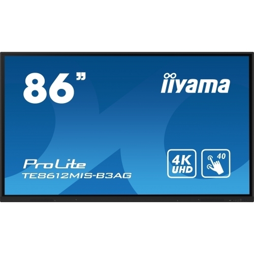 Display Interactiv Iiyama Seria ProLite TE8612MIS-B3AG, 86 inch, 3840x2160 pixeli, Black