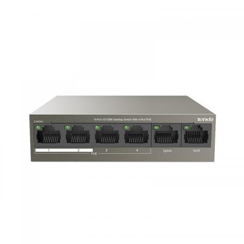 Switch Tenda TEF1106P-4-63W, 4 porturi, PoE