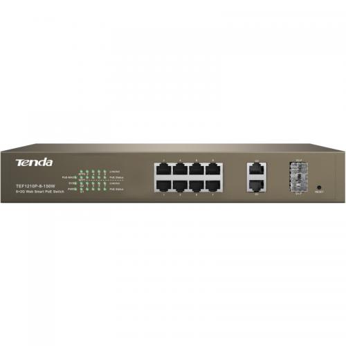 Switch Tenda TEF1210P-8-150W, 10 port, 10/100 Mbps